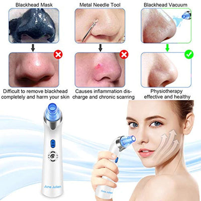 Blackhead Remover Vacuum - Facial Pore Cleanser Electric Acne Comedone Extractor Kit