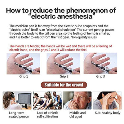 Electronic Acupuncture Pen, Electric Meridians Laser Pen Massager Relief Pain Tool