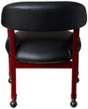 Boss Captain’s Chair In Black Vinyl W/ Casters