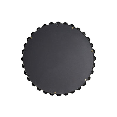 MADISON PARK SIGNATURE Wall Décor Marlowe Metal Spherical Frame Round Mirror for Living Room - Home Accent, Ready to Hang Bedroom Decoration, 27" Diameter, Gold