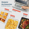 Smart 12-in-1 Air Fryer Toaster Oven Combo, Airfryer Convection Oven Countertop, Bake, Roast, Reheat, Broiler, Dehydrate, 75 Recipes & 3 Accessories, 26QT, Silver-Stainless Steel