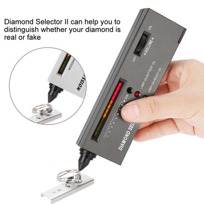 Diamond Tester, High Accuracy Jewelry Diamond Tester Pen, Professional Diamond Selector Gem Tester with Diamond Selector II, Moissanites Tester, 2 Manuals, 2 Trays