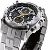 Bulova Men's Precisionist in Stainless Steel with 8-Hand Chronograph Watch, Blue and Yellow Accents, Black Dial Style: 96B175