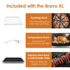 Nuwave Bravo XL Air Fryer Toaster Smart Oven, 12-in-1 Countertop Grill/Griddle Combo, 30-Qt Capacity, 50F-500F adjustable in precise 5F increments. Integrated Thermometer, Linear T Technology