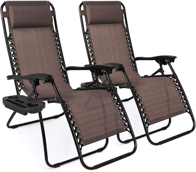 Best Choice Products Set of 2 Adjustable Zero Gravity Lounge Chair