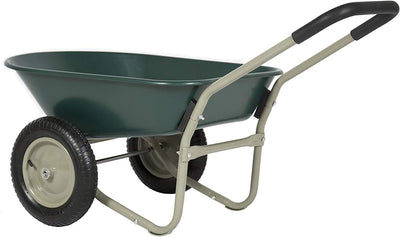 Dual Wheel Home Wheelbarrow Yard Garden Cart