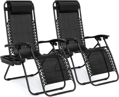 Best Choice Products Set of 2 Adjustable Zero Gravity Lounge Chair