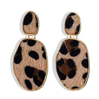 Women Simple Gold Silver Black Earring