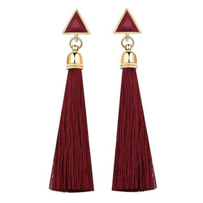 Women Simple Gold Silver Black Earring