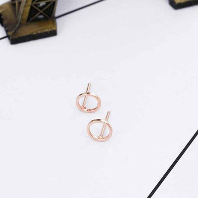 Women Simple Gold Silver Black Earring