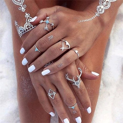 FAMSHIN 15Pcs/ Fashion Vintage Ring Set