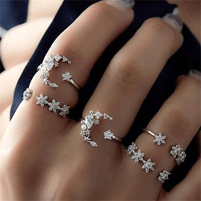 FAMSHIN 15Pcs/ Fashion Vintage Ring Set