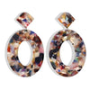 Women Simple Gold Silver Black Earring