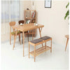 Solid Oak Wood Padded Shoes Changing stool