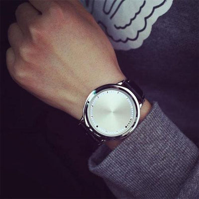 Leather Normal Waterproof LED Watch