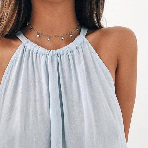Women Gold Silver Necklace