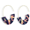 Women Simple Gold Silver Black Earring