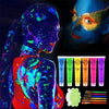 6Pcs 6 Colors UV Blacklight Reactive Face & Body Glow Paint Art