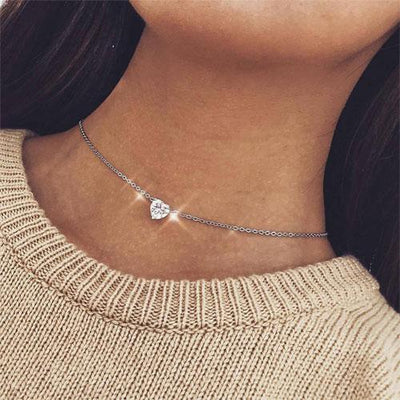 Pendant Female Short Gold Chain Necklace