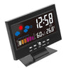 Electronic Digital LCD Desk Clock Temperature Humidity Monitor