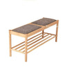 Solid Oak Wood Padded Shoes Changing stool