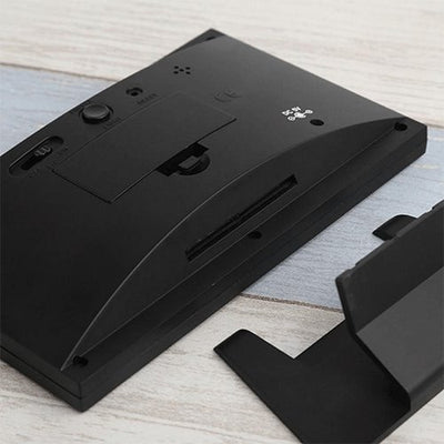 Electronic Digital LCD Desk Clock Temperature Humidity Monitor