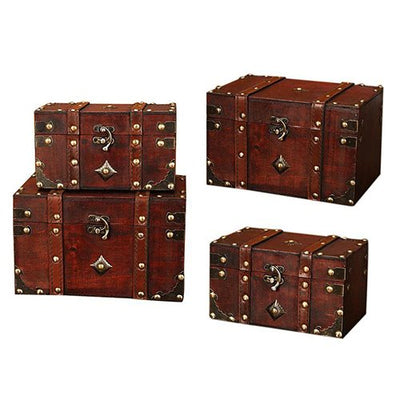 Vintage Metal Lock Jewelry Storage Box