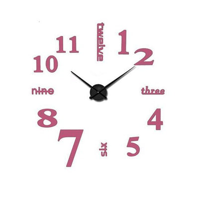 Wall Clock 3d DIY Acrylic EVA Silent Quartz