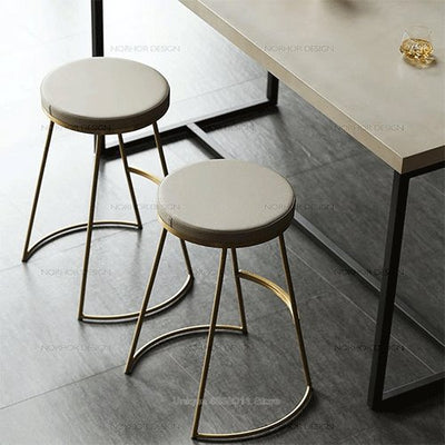 Iron Fashion Coffee Chair Gold High Stool