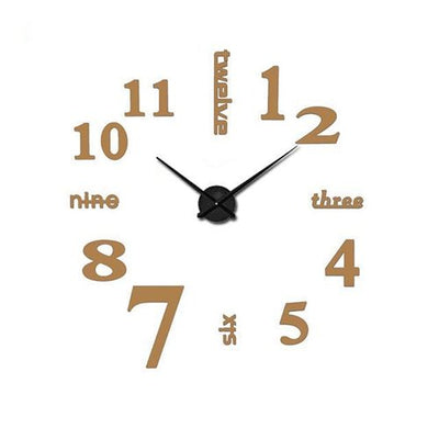 Wall Clock 3d DIY Acrylic EVA Silent Quartz