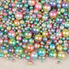 Mix Rainbow Color Round 4/6/8/10mm ABS Lmitation Pearl Beads
