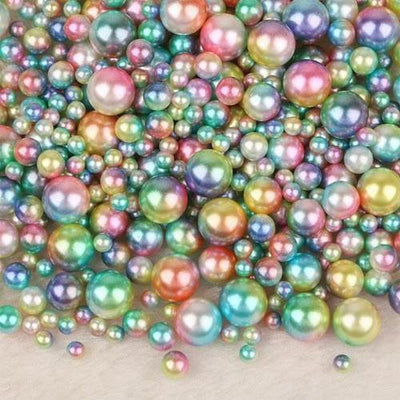 Mix Rainbow Color Round 4/6/8/10mm ABS Lmitation Pearl Beads