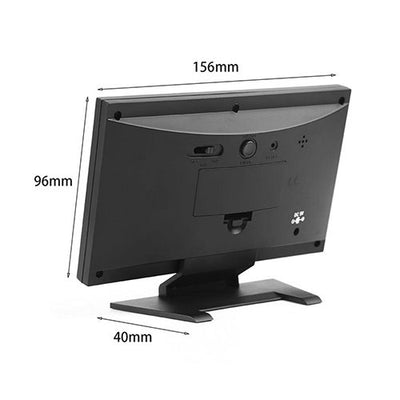 Electronic Digital LCD Desk Clock Temperature Humidity Monitor