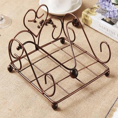 European-Style Lron Paper Towel Rack Dining Room Storage