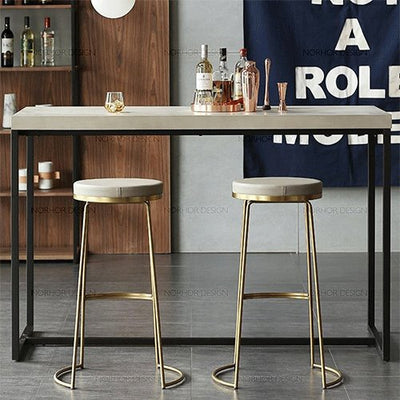 Iron Fashion Coffee Chair Gold High Stool