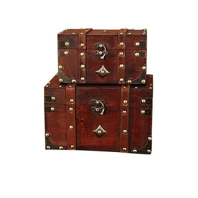 Vintage Metal Lock Jewelry Storage Box