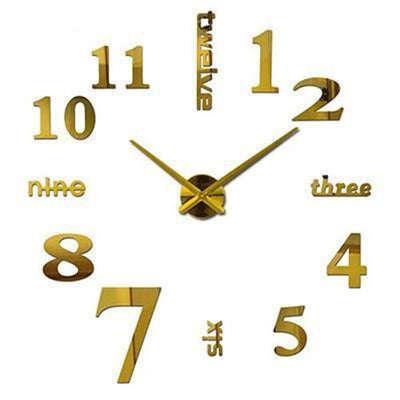 Wall Clock 3d DIY Acrylic EVA Silent Quartz