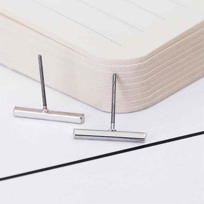 Women Simple Gold Silver Black Earring