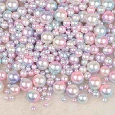 Mix Rainbow Color Round 4/6/8/10mm ABS Lmitation Pearl Beads
