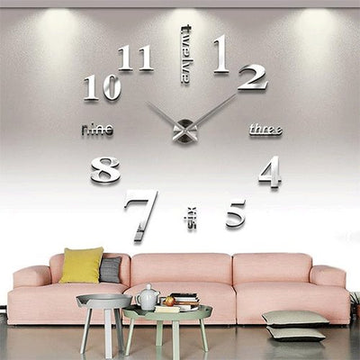 Wall Clock 3d DIY Acrylic EVA Silent Quartz