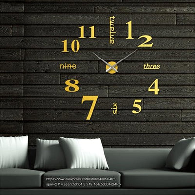 Wall Clock 3d DIY Acrylic EVA Silent Quartz