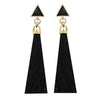 Women Simple Gold Silver Black Earring