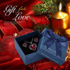 Heart Shaped Necklace Earrings Set Swarovski Crystal, Valentines Day Gift