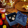 Heart Shaped Necklace Earrings Set Swarovski Crystal, Valentines Day Gift