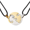 Couple Cat Print Titanium Steel Necklace