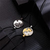Couple Cat Print Titanium Steel Necklace
