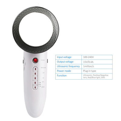 6 In 1 Ultrasonic Cavitation Galvanic Body Slimming Massager