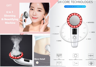 6 In 1 Ultrasonic Cavitation Galvanic Body Slimming Massager
