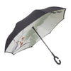 Self Standing Inside Out Rain Protection Umbrella Windproof