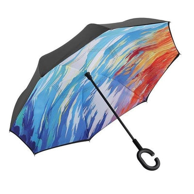 Self Standing Inside Out Rain Protection Umbrella Windproof
